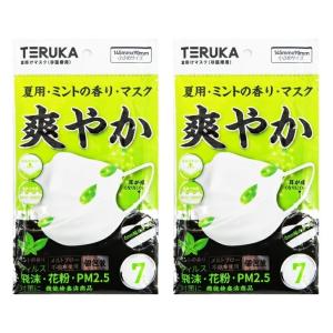 夏用 不織布マスク ミントの香り 小さめサイズ 145mm×90mm 個包装 7枚入り×2袋 夏マスク 夏用不織布 爽やか ミントの香り夏用マスク 耳が痛くない｜waen0707