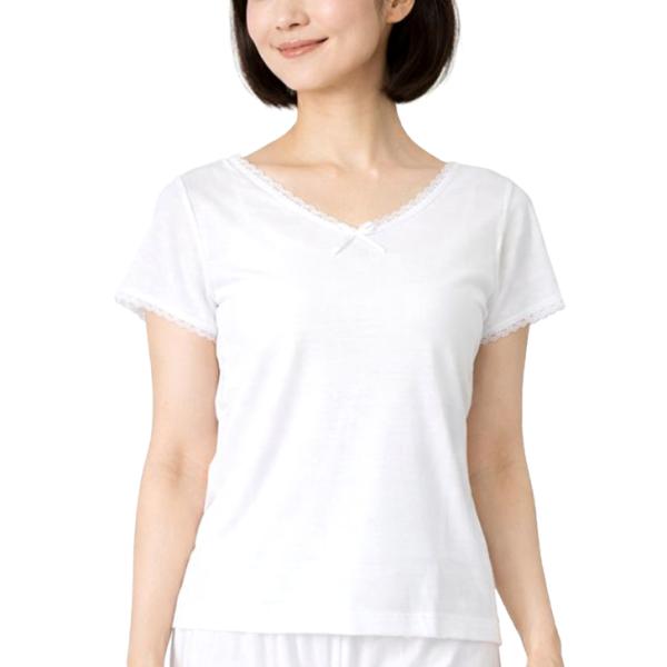 夏 涼しい 肌襦袢 【シャツ】白 (M/Lサイズ)  さららビューティー 半襦袢 東レ ゆかた用肌着...