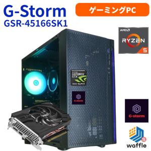ゲーミングPC デスクトップPC タワー型 G-Stormシリーズ AMD Ryzen 5 4500 CPU GeForce GTX 1660 Super 16GBメモリ 512GB SSD Windows 11 1年保証｜wafflestore