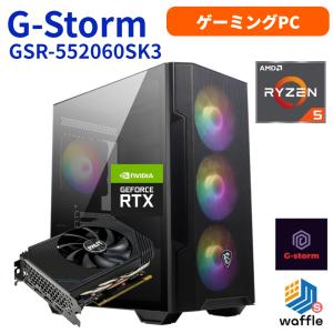 ゲーミングPC デスクトップPC G-Stormシリーズ AMD Ryzen 5 5500 CPU GeForce RTX 2060 Super 16GBメモリ 512GBSSD Windows 11｜wafflestore