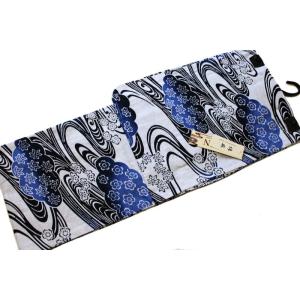 綿麻浴衣/変わり織り個性派浴衣-No.115【地色：薄灰青色/仕立て上がり/フリーサイズ/綿８０％麻...