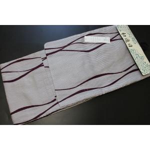 男性用綿麻素材の浴衣-No.015（各サイズ有り/地色：白×灰系色/男性用/単品/綿８０％麻２０％/...