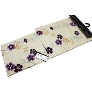 綿麻浴衣/染め心-No.084【地色：生成色/仕立て上がり/フリーサイズ/綿８０％麻２０％/送料無料...