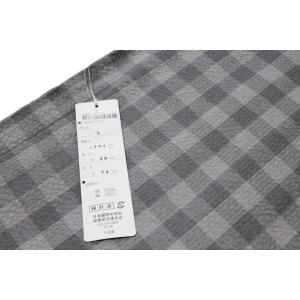 夢千代ブランド 綿麻 男性用浴衣-単品 灰色格...の詳細画像1