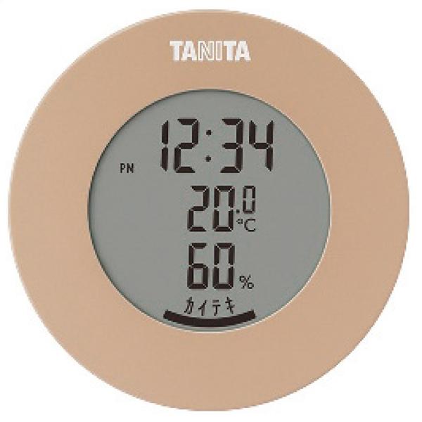 TANITA 快適レベル表示付デジタル温湿度計 TT-585BR（ライトブラウン） 【ギフト包装不可...