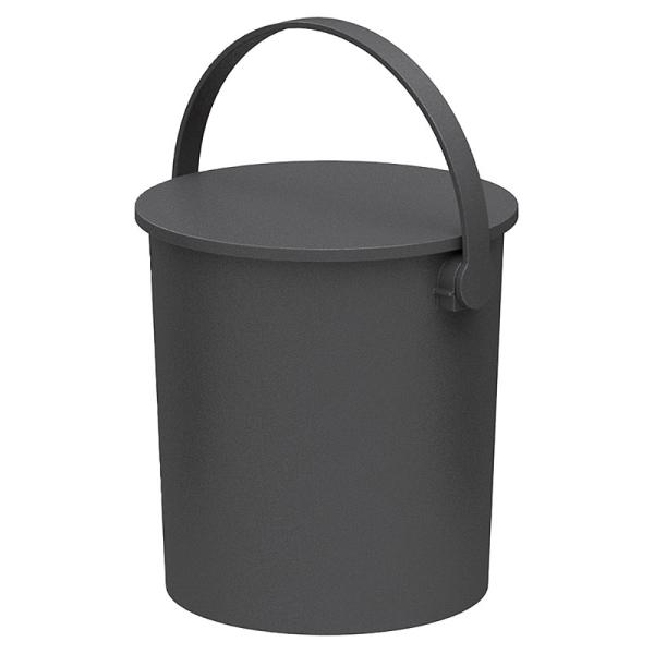 座れる丸型収納フェルマー15L 1P ブラック 650069 K603-09625