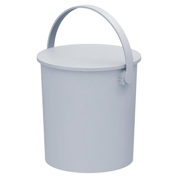 座れる丸型収納フェルマー15L 1P ライトグレー 650076 K603-09634