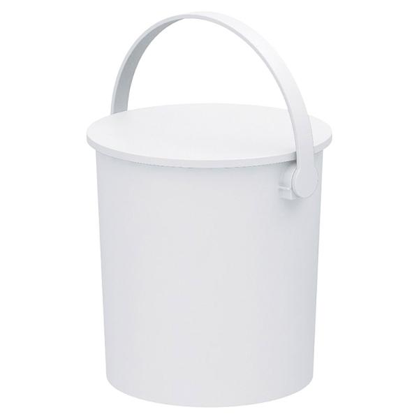 座れる丸型収納フェルマー15L 1P ホワイト 650052 K603-09640