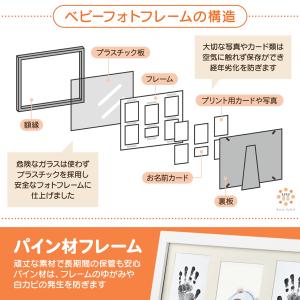 ベビーフレーム 赤ちゃん 手形 足形 命名書 ...の詳細画像5