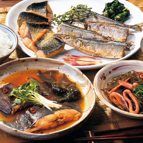 岩手県 三陸産簡単調理セット カレイ 煮付 秋刀魚 塩焼 鯖 レンチン お取り寄せ お土産 ギフト ...