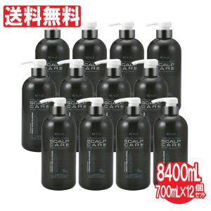 スカルプシャンプー メンズ 薬用 リンスイン シャンプー 12個セット 8400ml 700ml×12個 本体 ノンシリコン 日本製 送料無料｜wagonsale-kanahashi