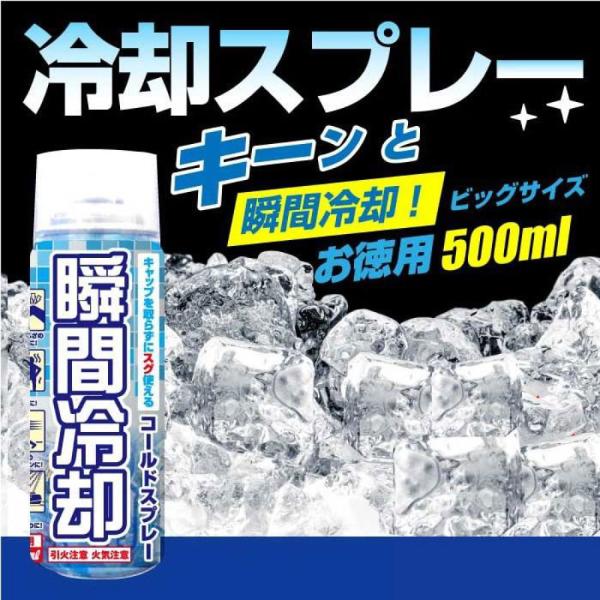 コールドスプレー 500mL 冷却スプレー 冷却 グッツ ひんやり スプレー 瞬間冷却スプレー