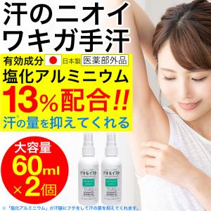 制汗剤 塩化アルミニウム配合 制汗スプレー 60mL 2個セット 薬用 デオドラント TIAS デオモイスト 医薬部外品 ワキガ 手汗 脇汗 対策｜わごんせる金橋