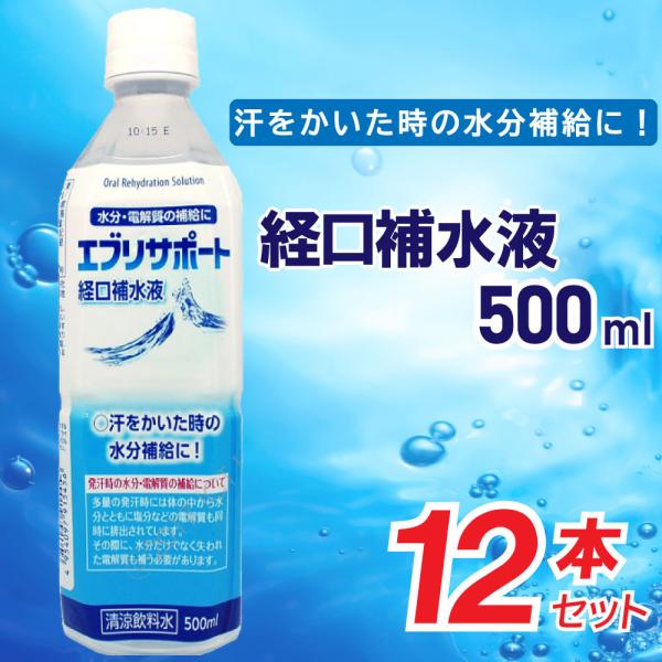 経口補水液 熱中症 対策 介護 スポーツ ドリンク エブリサポート 500ml 12本セット 熱中症...