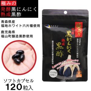 極みの発酵黒にんにく熟成黒酢 ソフトカプセル 120粒入 ×1袋 栄養補助食品 EPA DHA｜wagonsale-kanahashi