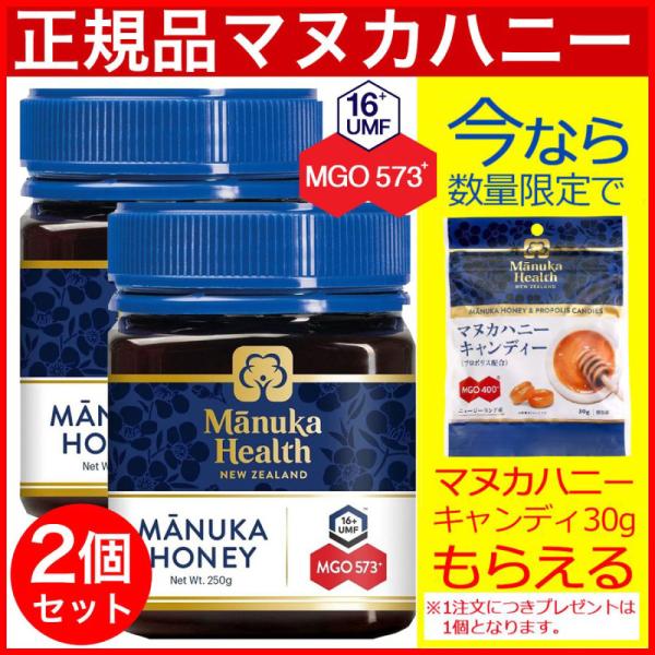 マヌカヘルス マヌカハニー MGO573+ 250g×2個 正規品 ニュージーランド産 蜂蜜 はちみ...