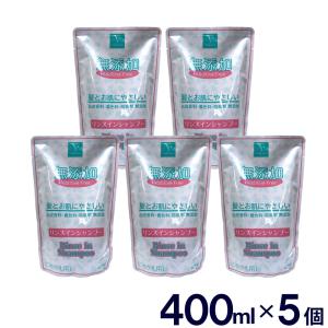 無添加 リンスインシャンプー つめかえ用 2000ml 400ml×5個セット アミノ酸 ヒアルロン酸 エッセンシャルオイル 詰め替え 詰替 日本製