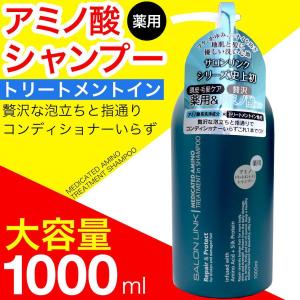 アミノ酸シャンプー トリートメントイン シャンプー 薬用 16種のアミノ酸 アミノ シャンプー 1000ml サロンリンク 医薬部外品 大容量 業務用としても