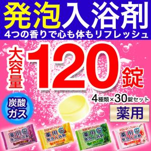 入浴剤 薬用 発泡 炭酸ガス ギフト アロマプレゼント 4種 120錠入