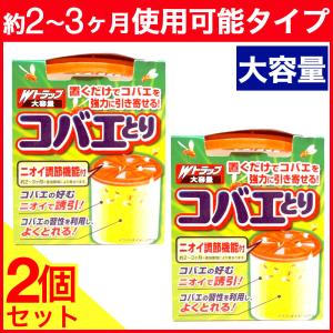 Wトラップ コバエ取り 大容量 × 2個セット2-3ヶ月使用可能 コバエ ハエとり 日本製 置くタイプ コバエ取り器 室内用｜wagonsale