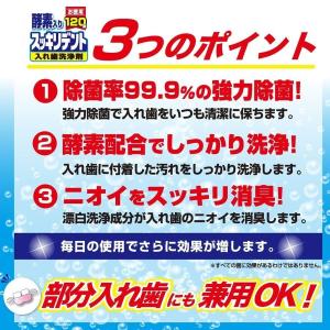 入れ歯洗浄剤 スッキリデント 120錠 お徳用...の詳細画像3