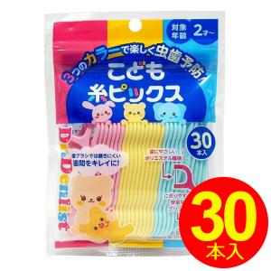 歯間フロス Dr.デンリスト こども糸ピックス 30本入 歯間ブラシ 子供用 歯間フロス 歯間 ようじ メール便 送料無料 ポイント消化｜wagonsale