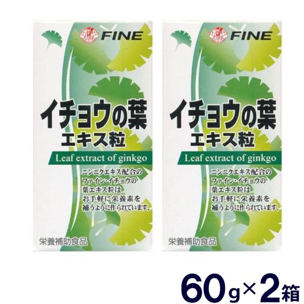 イチョウの葉 サプリメント FINE ニンニクエキス配合 2箱セット サプリ