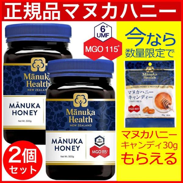 マヌカヘルス マヌカハニー MGO115+ 500g 2個 正規品 蜂蜜 ハチミツ はちみつ 送料無...