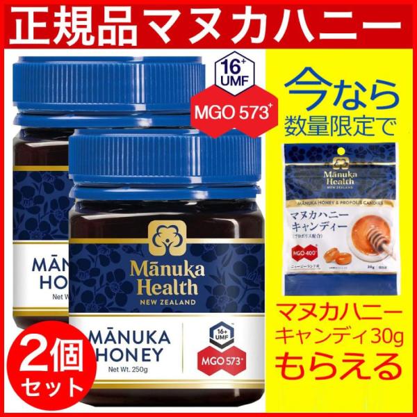 マヌカヘルス マヌカハニー MGO573+ 250g×2個 正規品 ニュージーランド産 蜂蜜 はちみ...