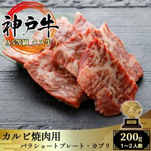 【A5等級メス牛限定】神戸牛 カルビ 200g ショートプレート カブリ ヨコバラ 黒毛和牛｜wagyu-premium