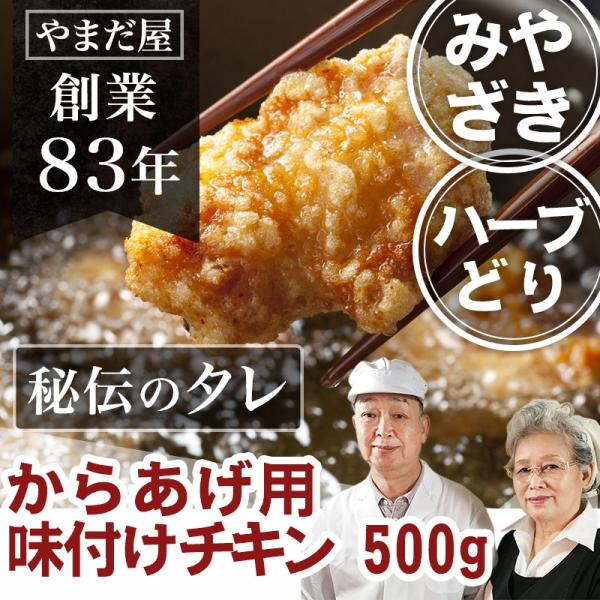 国産 鶏肉 鶏モモ 唐揚げ用 味付けモモ身 ざくざくチキン 500g / 銘柄鶏 鶏肉 もも肉 約1...