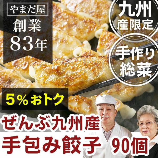 無添加 手作り 餃子 90個 / 九州産 惣菜 お取り寄せ 冷凍