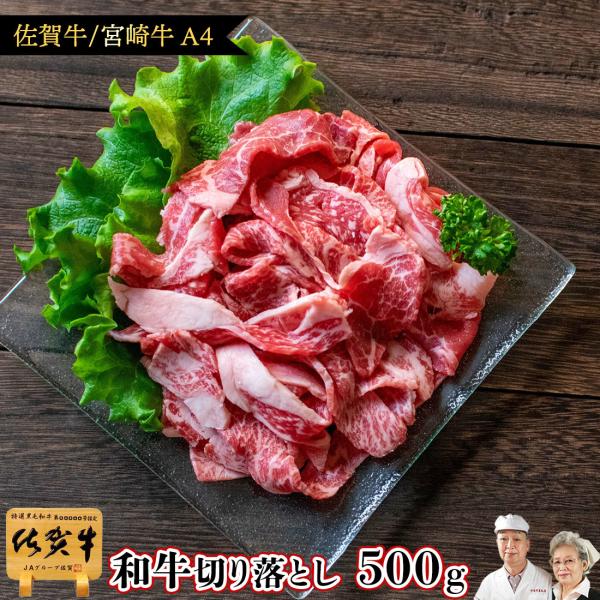国産牛 和牛 A4 切り落とし 500g 佐賀牛 宮崎牛 黒毛和牛 / 訳あり 牛肉