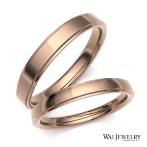 結婚指輪 ピンクゴールド マリッジリング ダイヤモンドなし ペアリング 2本セット 指輪 K18PG シンプル 20代 30代 40代｜waijewelry