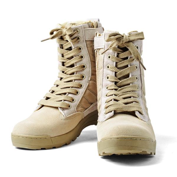 新品 SWAT サイドジッパータクティカルブーツ COBRA TYPE SAND メンズ サバゲー ...