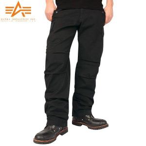ミリタリーパンツ ALPHA アルファ CTN. RIP STOP M-65カーゴパンツ ブラック [27636-201] ALPHA INDUSTRIES