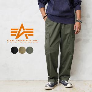 ALPHA アルファ TB1069 イージー カーゴパンツ メンズ ミリタリーパンツ ゆったり テーパード アメカジ 長ズボン ブランド