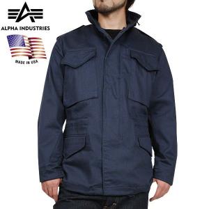 ミリタリージャケット ALPHA アルファ MADE IN U.S.A 米軍M-65フィールドジャケット NAVY /　MADE IN U.S.A使用のデッドストック　ALPHA　INDUSTRIES