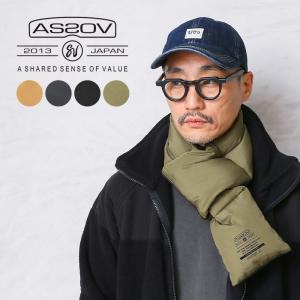 AS2OV アッソブ 462201 FLC DOWN MUFFLER フリース ダウン マフラー メンズ レディース 防寒グッズ アウトドア ブランド