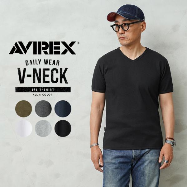 ポイント10倍！AVIREX アビレックス 半袖 VネックTシャツ 6143501 アヴィレックス ...