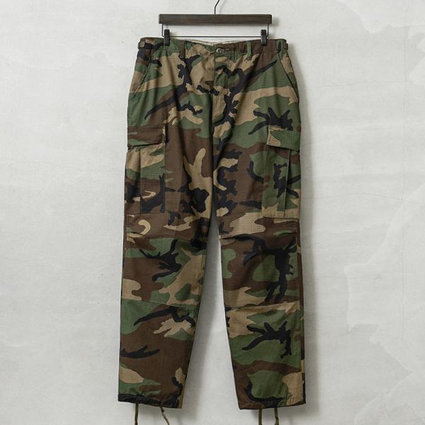 実物 新品 デッドストック 米軍 BDU WOODLAND CAMO カーゴパンツ メンズ 軍パン ...