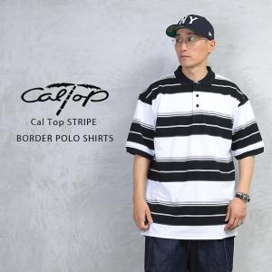 Cal Top キャルトップ CLTP185 STRIPE BORDER POLO SHIRTS ストライプ ボーダー ポロシャツ ブランド【T】｜waiper