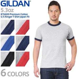 【メーカー取次】【XS〜XLサイズ】GILDAN ギルダン 76600 Premium Cotton 5.3oz S/S アダルト リンガー Tシャツ Japan Fit  ブランド【クーポン対象外】【T】｜waiper