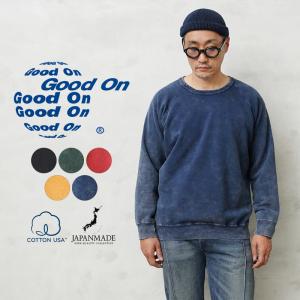 Good On グッドオン GOBW-101VD ラグラン クルーネック スウェットシャツ VINTAGE DYE 日本製 トレーナー アメカジ ブランド【Sx】【T】｜waiper