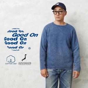 ピグメント加工 GoodOn グッドオン スウェット トレーナー インディゴ L 楽天市場】GOOD ON（グッドオン） インディゴ ラグラン クルー