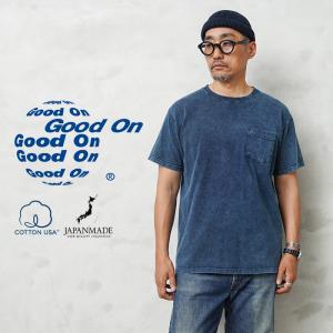 Good On グッドオン GOST-0903IS S/S ポケットTシャツ INDIGO SHAVE 日本製 メンズ 半袖 ポケT 無地 染め アメカジ ブランド おしゃれ 春 夏【T】【Sx】｜waiper