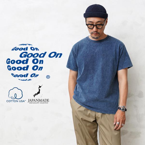 Good On グッドオン GOST-701IS S/S クルーネックTシャツ INDIGO SHA...