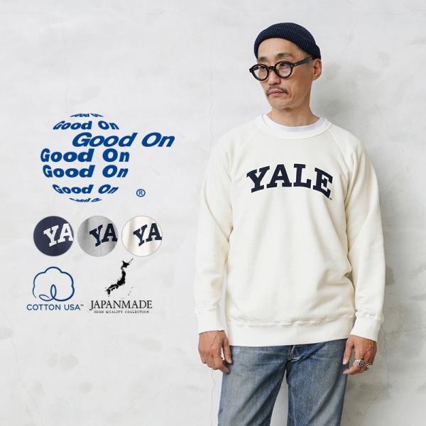 Good On グッドオン OLRG-1234P YALE クルーネック ラグランスウェットシャツ ...