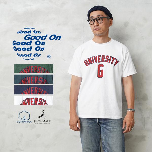 Good On グッドオン OLSS-1246 S/S ”G UNIVERSITY” クルーネックT...