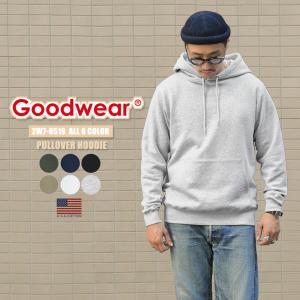 Goodwear グッドウェア 2W7-0519 USAコットン プルオーバー パーカー メンズ フーディー 無地 ヘビーウェイト 肉厚 アメカジ ブランド【T】｜waiper